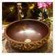 SmPinnaA Bathrooms Ceramic Basin, Hand Painted Vessel Sink Round Bathroom sink vintage Above Counter Bathroom Vanity Bowl, For Bath Remodel, 40x15cm,L