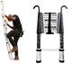 Durable Ladder Telescoping Extension Ladder,Telescoping Ladder 1.5M/6.3M Aluminium Extension Ladder With Hooks,Multi-Purpose Foldable Ladders Roof Hook Loft Ladders Portable Space-Saving,Max Load 15