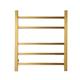 DOCOXI Straight Heated Towel Rail, Electric Heated Towel Rack, Heating Towel Rail Electric Heated Clothes Warmer Rack Free Standing Wall Mount Radiator Towel Warmer Brushed Gold