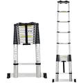 Telescoping Ladder with Stabilizer Bar 8m/7m/6m/5m/4m/3m/2m/1m Tall, Extendable Telescopic Ladders for Climb Home Builders Attic Work Place Emergency Use, 330LB Capacity (Size : 7m/23ft) (6.6m/2