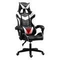 office chair E-sports Chair Ergonomic High Back Racing Style Gaming Chair Office Desk Computer Chair Multifunctional Massage Chair Chair (Color : Black White) needed Comfortable anniversary