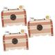 TOYANDONA 3pcs Savings Box Treasure Chest Piggy Bank Vintage Coin Jar Money Bank Retro Wooden Money Jar Money Saving Jar Wood Coin Container Coin Saving Jar Coin Bank Wooden Pot Pirate Child