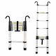 Durable Ladder Telescoping Extension Ladder,Telescoping Ladder 7M/6M/5M/4M/3M/2M/1M Tall Extendable Ladder With Removable Hooks,Home Loft Roof Telescoping Ladders,Load 150Kg(Color:Silver,Size:2.3M/7