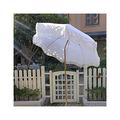 KKMNDE Outdoor Parasol Garden Terrace Umbrella, Tilt Beach Parasol with 8 Solid Ribs Market Table Umbrella Folding Garden Umbrella Easy to Carry White