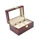 Watch Box Luxury Wooden Watch Box Watch Holder Box for Watches Men Glass Cover Jewelry Organizer Box Multi-slot Watch Organizer ，red Watch Organizer for Storage and Display (Color : 3 Slots)