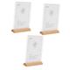 ULTECHNOVO 3pcs Acrylic Table Card Display Stand Menu Stand Acrylic Sign Holder Sign Holder Stand Menu Holder Acrylic Stands for Display Acrylic Display A5 Desktop Poster Stand Wooden