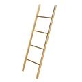 Bed Ladder for Elderly Adults/Kids, Metal Iron Twin Bunk Bed Ladder with White Hooks, for Home Bedroom Loft Apartments RV Bunk Bed (Color : Gold, Size : 1.3m)