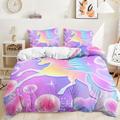 King Size Duvet Cover Sets Circle Pink Unicorn Duvet Cover King Size Microfiber Duvet Cover Sets with Hidden Zipper Closure King Size Bedding Washable King Size Duvet Cover+2 Pillow Cases (50x75cm)