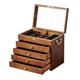 NOALED Ring Box Drawer Jewelry Box Organizer Storage Chinese Style Pine Wooden Large Box High Capacity Luxurious Solid Wood Necklace Earrings Ring Boxes For Jewellery