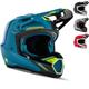 Fox Racing 2024 V3 RS Optical Motocross Helmet - Flo Red - 55-56cm | S, Flo Red