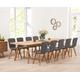 Extending Ruben 200cm Retro Oak Dining Table and 8 Chairs