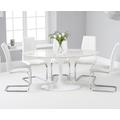 Brighton 160cm Oval White Marble Dining Table With 4 Grey Gianni Dining Chairs