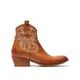 Fly London Wami Leather Ankle Western Boots - Camel