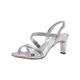 Tamaris Damen 1-28016-42 Sandale mit Absatz, Silver Comb, 38 EU