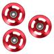 Toddmomy 3 Pcs Pulley down Wheel Cable Holder Sport Accessories Pulling Block Gym Equipment Metal Stand Muscle Small Exercise Equipment for Home Fitness Machine Red Household Aluminum Alloy