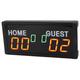 Asixxsix Digital Score Keeper, 1.8 Inch LED Electronic Scoreboard with Remote, Portable Tabletop Scoreboard for Badminton Football Scoreboard Basketball Scoreboard Indoor Games (UK Plug)
