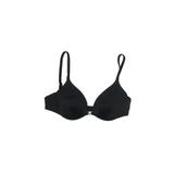 Venus Swimsuit Top Black Solid Plunge Swimwear - Women's Size 8