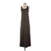 XXI Casual Dress - A-Line Scoop Neck Sleeveless: Brown Solid Dresses - Women's Size Small