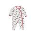 Disney Long Sleeve Onesie: White Floral Motif Bottoms - Size 6 Month