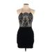 Forever 21 Cocktail Dress - Mini Halter Sleeveless: Black Dresses - Women's Size Large