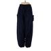 Casual Pants - High Rise Harem Pant Pegged: Blue Bottoms - Women's Size Medium