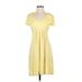 K. Jordan Casual Dress - A-Line: Yellow Dresses - Women's Size Small