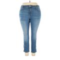 J.Crew Jeggings - High Rise Skinny Leg Boyfriend: Blue Bottoms - Women's Size 34 - Medium Wash