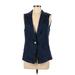 White House Black Market Tuxedo Vest: Blue Jackets & Outerwear - Women's Size 6