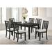 Wade Black Washed and Light Grey 7-piece Dining Table Set