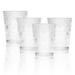 Double Circle Set of 4 - 7 oz. Juice Glasses - 2.17"W x 2.56"D x 4.33"H