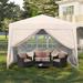 CUSchoice Outdoor 10x10ft Pop Up Gazebo with Zippered Removable Sidewall