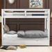 Wood Bunk Bed with Trundle for 4 Kids, Twin Over Twin/Double Twin Size