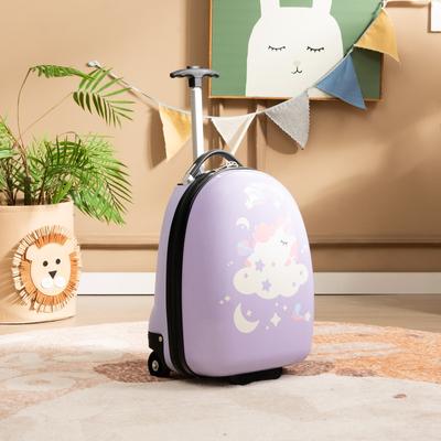 16 Inch Kids Carry-On Luggage Hard Shell Suitcase with Wheels - 13" x 10.5" x 19"-32"