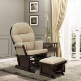 Linen Modern Nursery Glider Rocking Chair Recliner with Ottoman