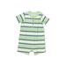 Carter's Short Sleeve Outfit: Green Print Bottoms - Size 18 Month