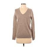 C by Bloomingdales Cashmere Pullover Sweater: Brown Print Sweaters & Sweatshirts - Women's Size Small