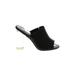 Steve Madden Heels: Slip-on Chunky Heel Minimalist Black Solid Shoes - Women's Size 7 - Open Toe