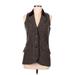 Jordan & Cole Tuxedo Vest: Brown Jackets & Outerwear - Women's Size Medium