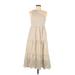 Gap Casual Dress - Midi One Shoulder Sleeveless: Tan Solid Dresses - Women's Size 6
