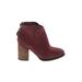 Call It Spring Ankle Boots: Burgundy Shoes - Women's Size 6 1/2