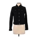 Banana Republic Factory Store Denim Jacket: Short Black Solid Jackets & Outerwear - Women's Size Small
