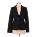 AK Anne Klein Blazer Jacket: Below Hip Black Solid Jackets & Outerwear - Women's Size 8