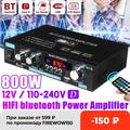 AK35 800W Home Amplificatori digitali Audio 110-240V Bass Audio Power Amplificatore bluetooth Hifi FM Auto Musica Subwoofer Altoparlanti