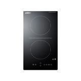 Summit CRH2BT30115 Countertop Commercial Induction Cooktop w/ (2) Burners - 115-120v/1ph, Black