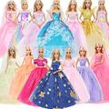 Bunte Ballkleider, Partykleider für Barbie-Puppen-Kleidung, Hochzeits-Braut-Outfits(KEINE PUPPEN)