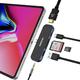 USB C Adapter HUB, 6 in 1 USB C Dockingstation mit 4K HDMI, USB 3.0, Typ C PD, SD/TF Kartenlesern und Audio Buchse, kompatibel mit Tablets, Laptops, Windows, macOS, MacBook