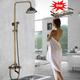 Messing Duschkopf für Regenfall Komplette 8 inch Duschsystem mit Armatur Duscharmatur Antikes