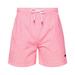 Hugo Boss Men's Velvetfish Pink Striped Seersucker Swim Trunks - Pink