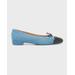 Sleek Denim Bow Ballerina Flats