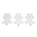 Transpac 3 Piece Metal Snowflake Stocking Holder Set Metal in White | 4.72 H x 5.31 W in | Wayfair TC00428DS